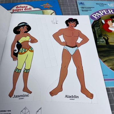4 DISNEY Paper Doll Kits 