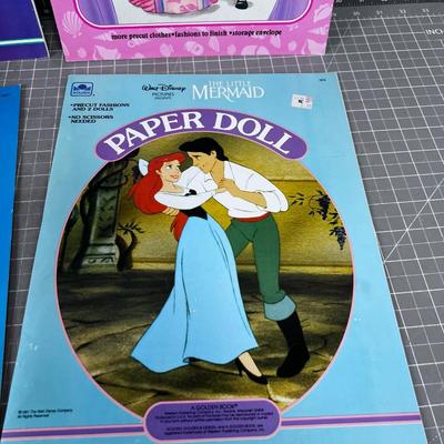 4 DISNEY Paper Doll Kits 