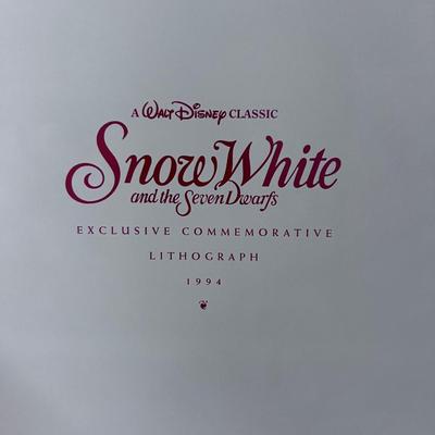 Snow White and 7 Dwarfs Memorial LITHOGRAPH Dates 1994