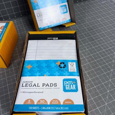 Junior Legal Pads, White and Yellow NEW (45 Total!)