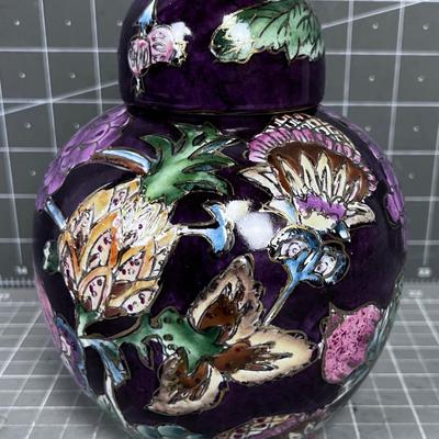 Asian Jar with Lid 