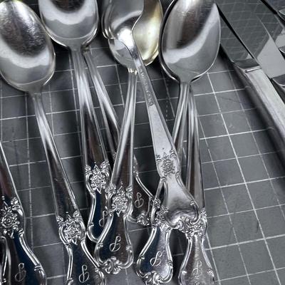 Partial Set of Old Company Silver Plated Flatware