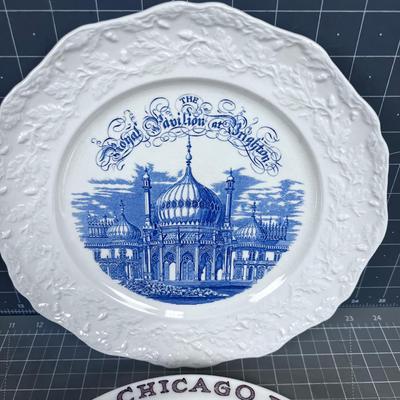 2 Antique Souvenir  Plates 