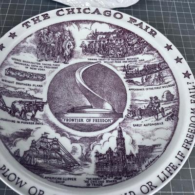 2 Antique Souvenir  Plates 