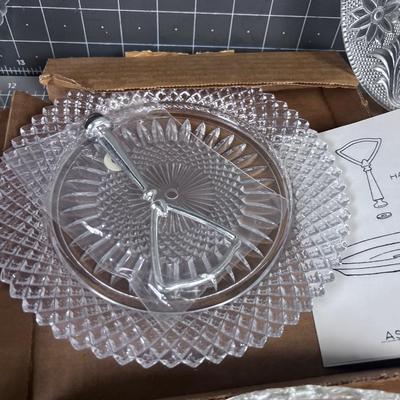 Antique Pressed Glass Serving Ware