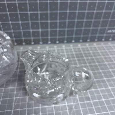 (3) Cut Glass Crystal Pieces. 