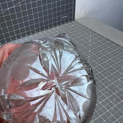 (3) Cut Glass Crystal Pieces. 