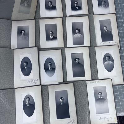 (15) Dated 1909 Antique Cabinet Cards of School Photos 