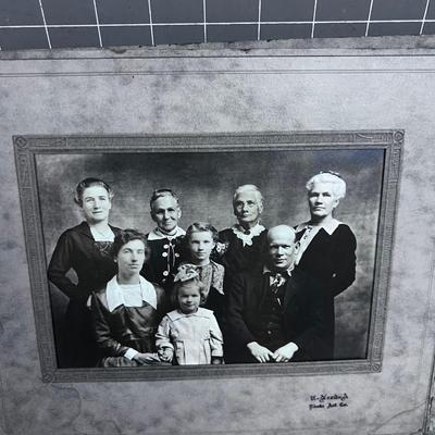 Antique Portraits of Family and 2 Single Portraits of a Single Women