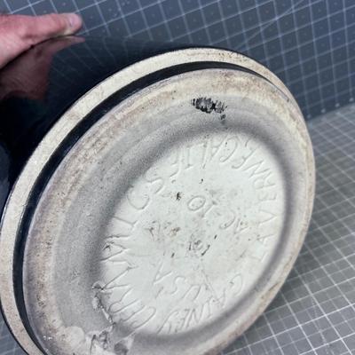 GAINEY BLACK Pottery Mid Century 10" 
