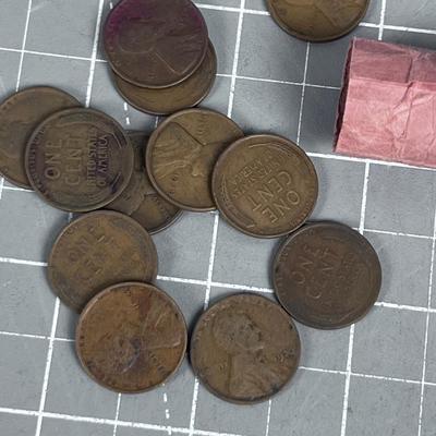 50 Wheat Pennies from the 1930's 