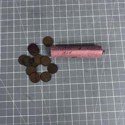 50 Wheat Pennies from the 1930's 