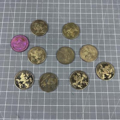 Disneyland Brass Tokens (10) 