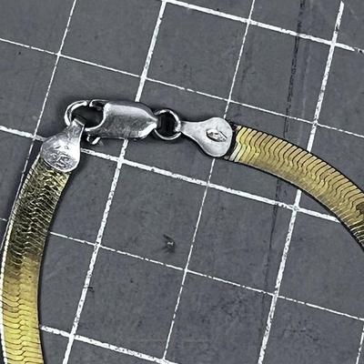 925 Silver Bracelet, Gold Tone - Elegant! 