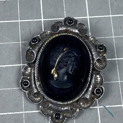 2 Vintage BLACK Cameo UNIQUE! 
