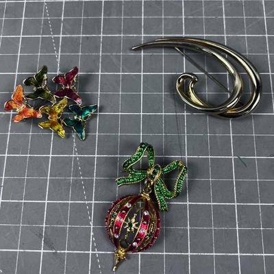 3 Elaborate Festive Pins
