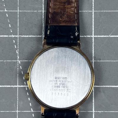 SEIKO Rose Gold Alligator Band 
