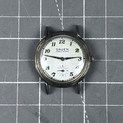 Gruen Precision 10 K Gold Plated Watch, No Band
