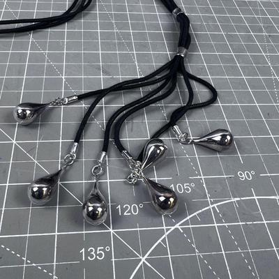 Sting Silky Black Bolero Necklace 