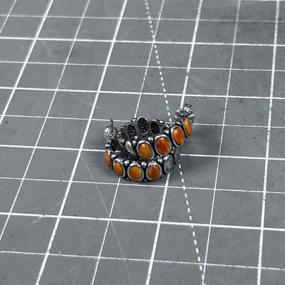 Matching Orange Earrings. 