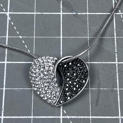 925 Heart Jeweled Pendant