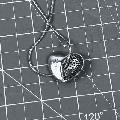 925 Heart Jeweled Pendant