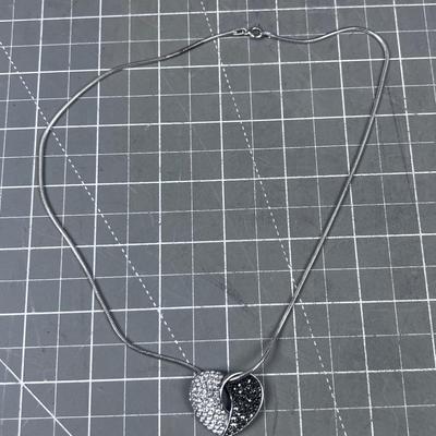 925 Heart Jeweled Pendant
