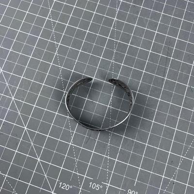 Antique Silver Bracelet, HAMMERED Signature on inside