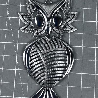 Owl Pendant Signed Alan 