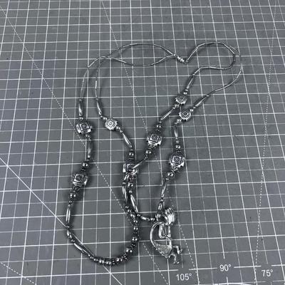 Liquid Silver Kokopelli Necklace