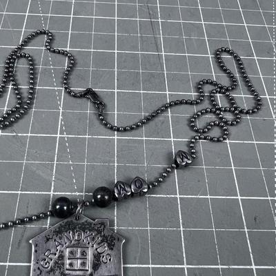 Grandma Silver Pendant & Chain 