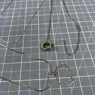 4 Gold Tone Chains