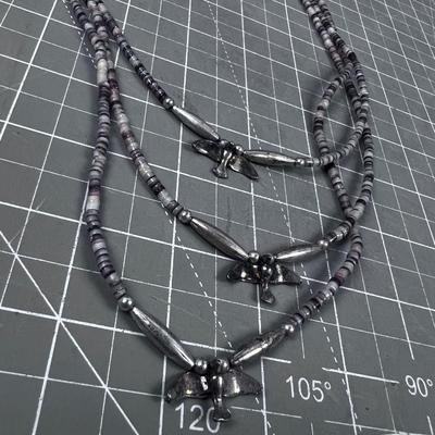 Pouka Like NEAT Necklace with Silver Birds