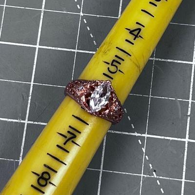Ring Marked 925 Rose Gold Color or Copper 
