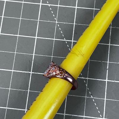 Ring Marked 925 Rose Gold Color or Copper 