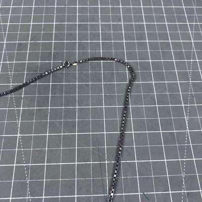 925 Square Link Necklace 
