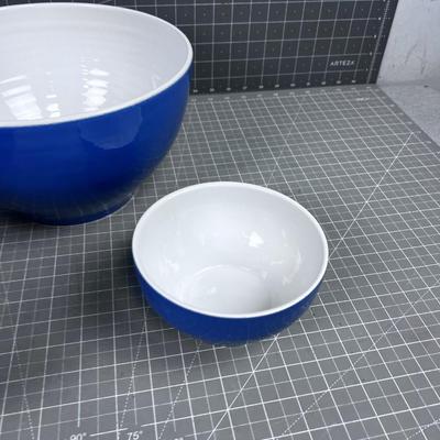 Amile Henry Nesting Bowl Set Ceramic Periwinkle Tone 