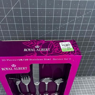 Royal Albert 20 Piece NEW Service for 4 Stainless Steel