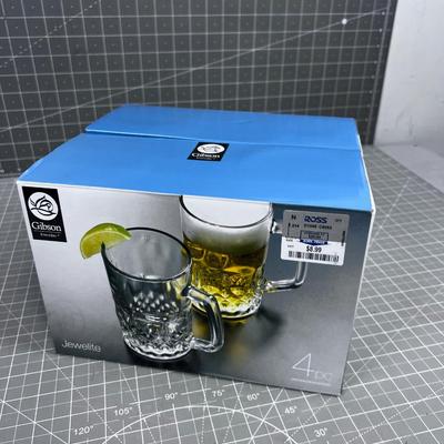 Gibson NEW Beer Mug Set (4) Piece Set 