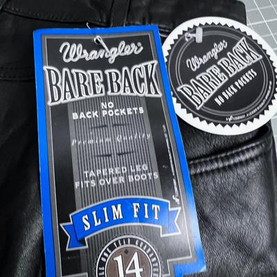 Wrangler Slim Fit Leather Bare Back Jeans NEW 