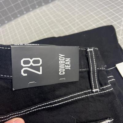 2 Pair of COWBOY & PUDDLE URBAN OUTFITTER Jeans BLACK 