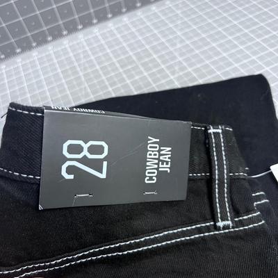 2 Pair of COWBOY & PUDDLE URBAN OUTFITTER Jeans BLACK 
