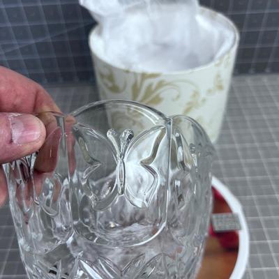Butterfly Crystal Votive Holder