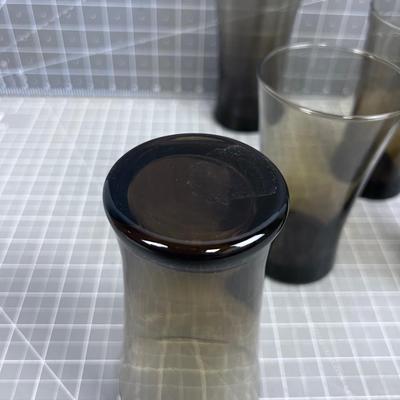 Smoked Glass Tumblers (7) 