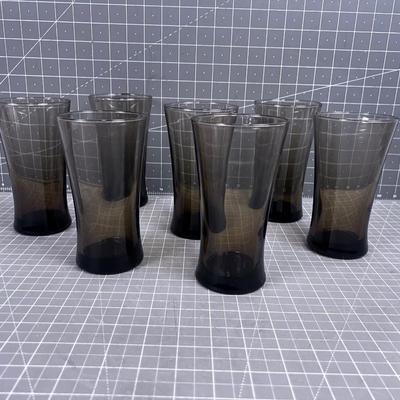 Smoked Glass Tumblers (7) 