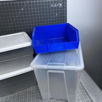 Tubes with Lids and a bin