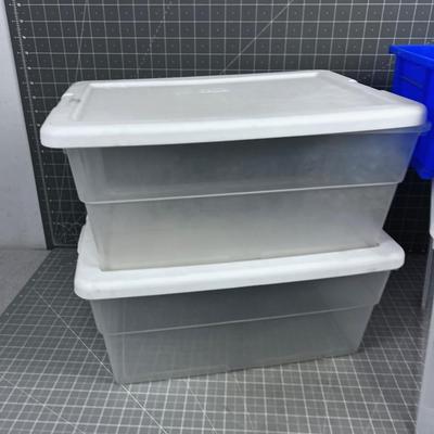 Tubes with Lids and a bin