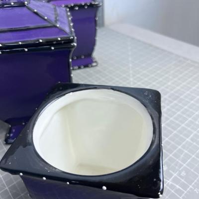 Purple Canister Set with Lids