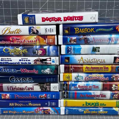 Grouping of VHS Children's Movies
