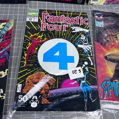 Comics (7) Thor; Fantastic 4, Spider Man.